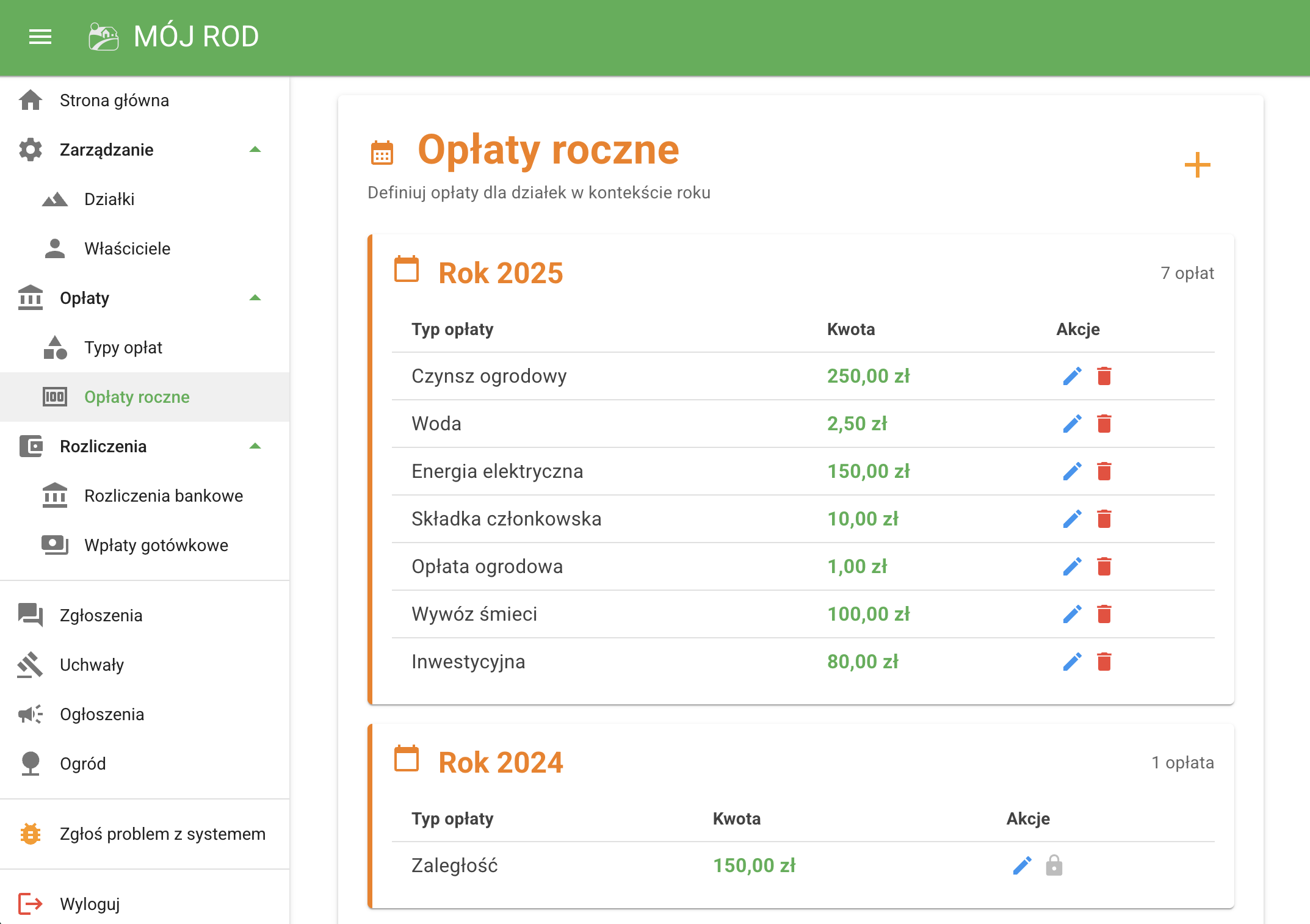 Zarządzanie opłatami ogrodowymi ROD - naliczanie i śledzenie płatności